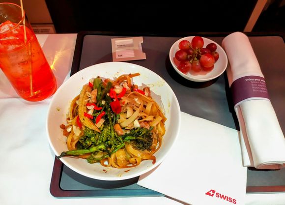 Second meal service, served before landing at New York JFK