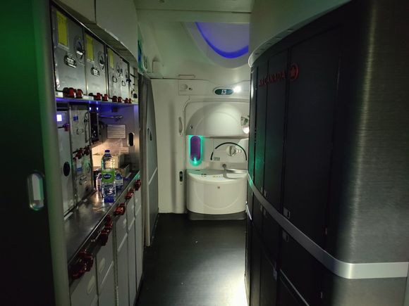 The second galley mid-flight