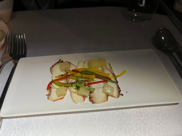 Octopus.  An unusual started for aeroplane food