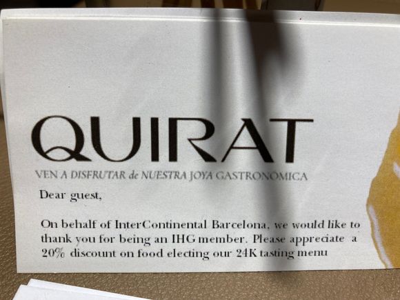 Secret tip: 
Those having Club Intercontinental Lounge access can request a physical 