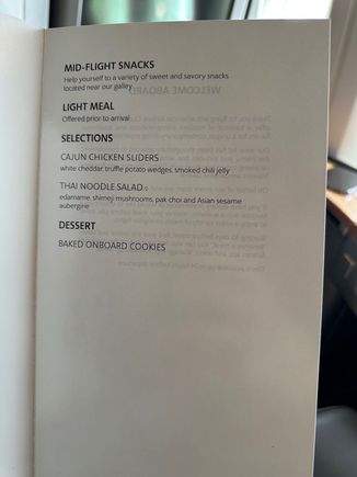 Pre-arrival meal. Likely matched J. 