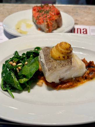 Rafols Salt Cod a la Catalana - perfectly cooked.
