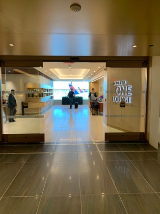 A lot less hectic entrance on the lower level