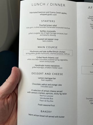 I had the poached prawns, the cod, and the cheese. Would have all three again 