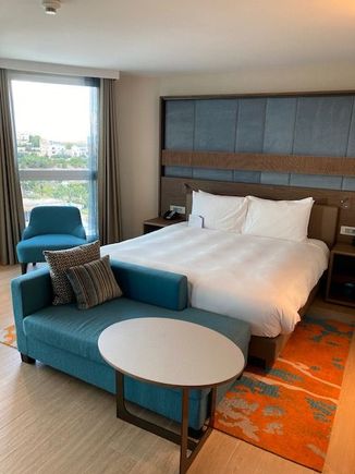 Hard to take pictures of the "suite." This is the bedroom and living room, I guess.