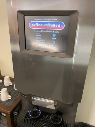 The coffee machine had an ad running on it - does that bother anyone else?