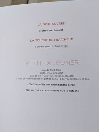 The second part of the menu.
