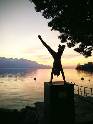 A sculpture on the lakeside near the Casino in Montreux 