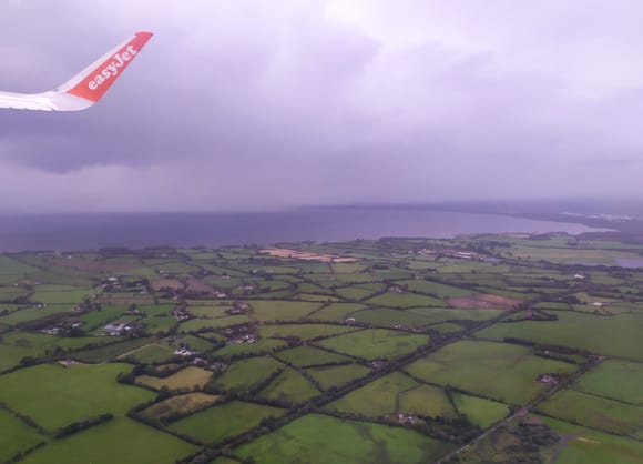 Nice views over the Northern Irish countryside after take-off 