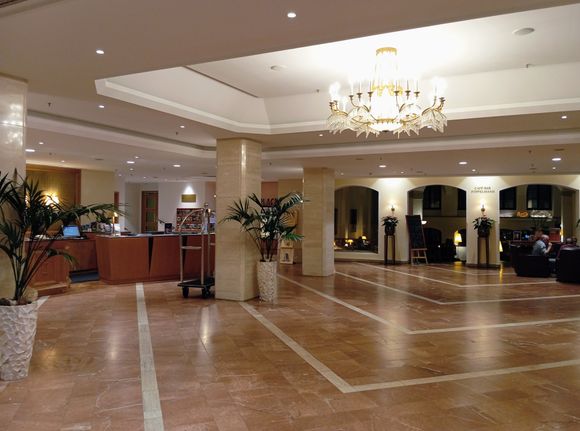 The entrance lobby to the Bilderberg - Bellevue Hotel in Dresden was suitably impressive 