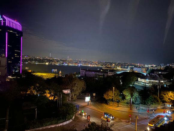 Nighttime Bosporus view