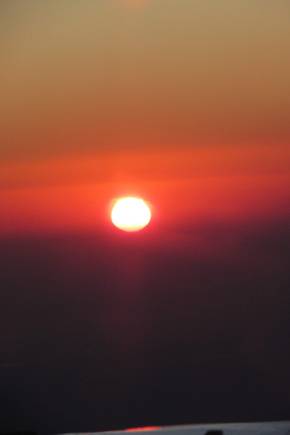 Sunrise as seen from the plane