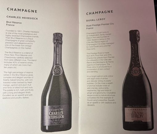 Champagne - rest of the wines were consistent with recent posts on here. 
