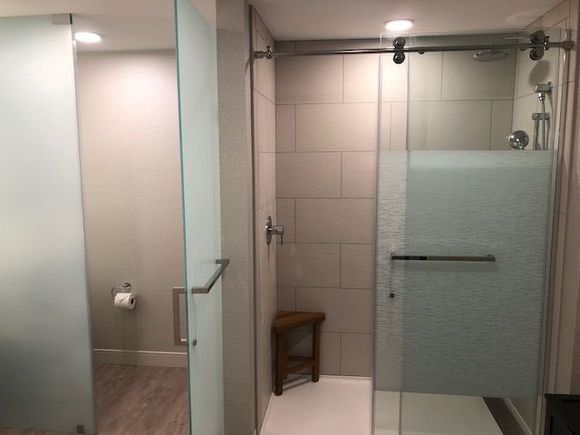 bathroom and shower