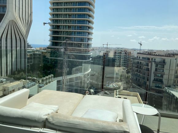 The same balcony as we saw before, can be accessed from the bedroom