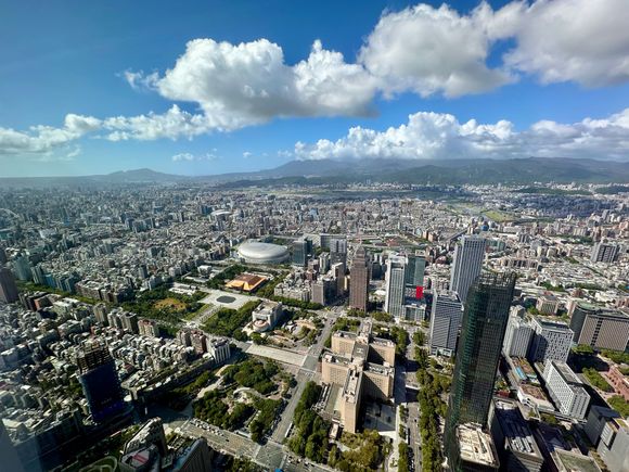 View from Taipei 101 - TSA airport in the distance.