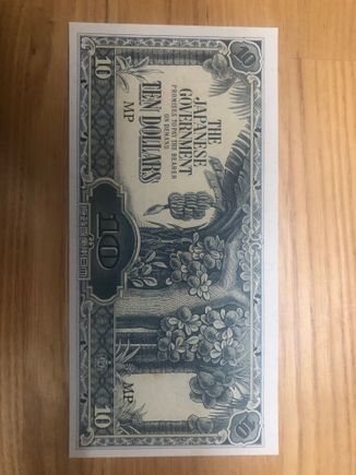 Japanese-Malaya currency printed in English