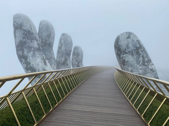Golden Bridge in Ba Na Hills outside Da Nang, Vietnam