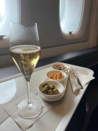 Predeparture nibbles. 