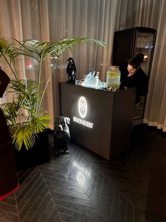welcome bar at check-in