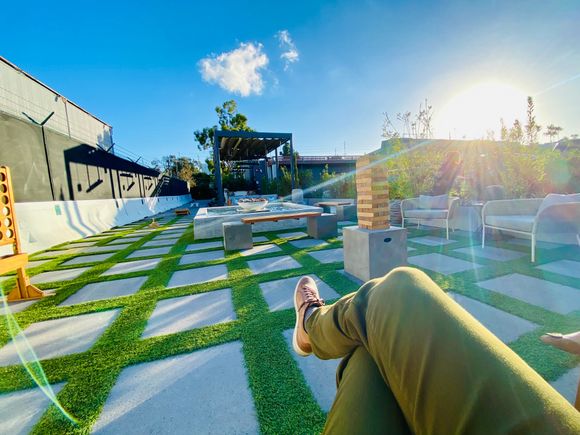 Best lounge, including the occasional whiff of jet fuel 