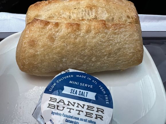 The bread was cold.  The butter good .