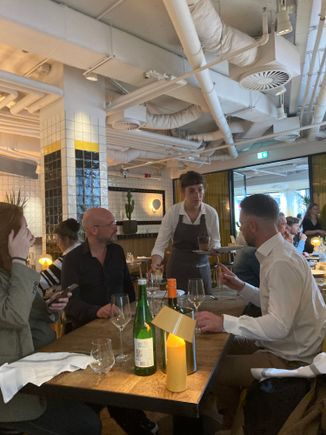 The friendly Italian server