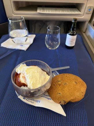 Sundae (Note: I brought the cookie from the Polaris lounge, you won’t get this from the cart)