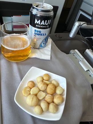 Big Swell IPA and macadamia nuts