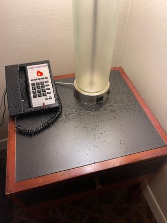 Don't worry, the ceiling only leaks when the upstairs neighbor uses the shower.