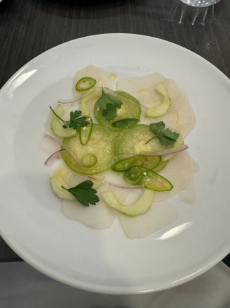 Scallops carpaccio; good….a good change from hamachi carpacio