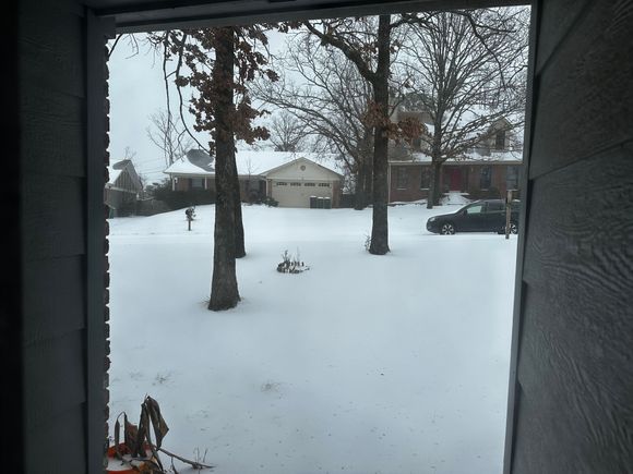 So far we’ve received 9 inches of sleet and snow 
