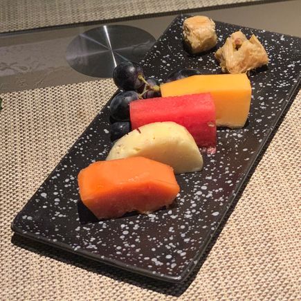 Self made fruit plate from the buffet. 