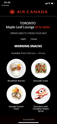 Order at table menu
