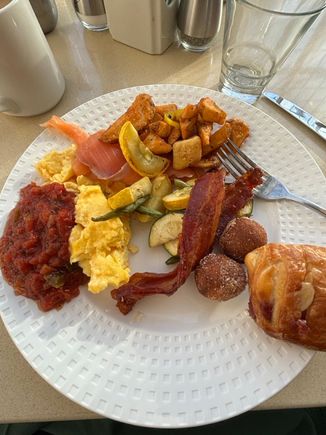 Some items from the breakfast buffet