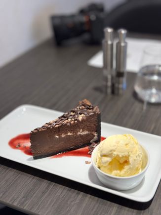 Chocolate toffee mousse.