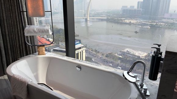 Nice view of Saigon River from the bathroom ;)