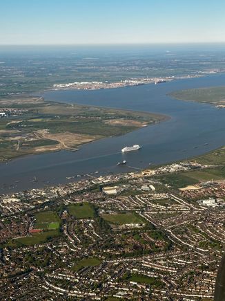 MV Ambience from the Ambassador Cruise Line, departed Tilbury and heading to Ijmuiden in the Netherlands 