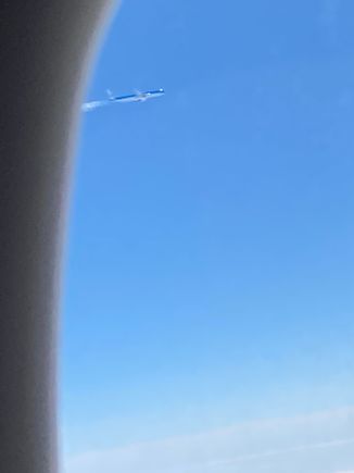 A KLM 787 was passing by 