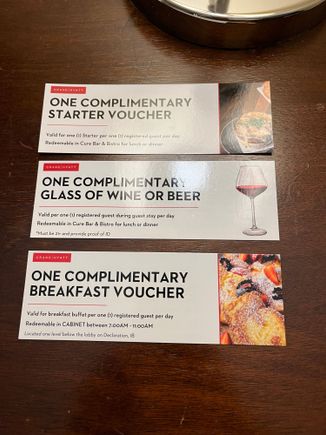 Get yours at the front desk. 