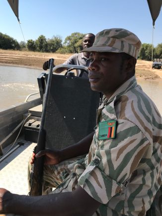 Armed guard who joined us for game drives