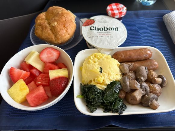 This was all right. The croissant was still warm by the time it made its way to me. 