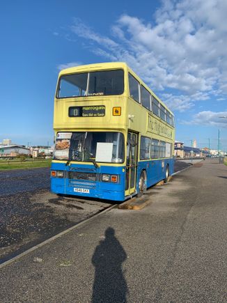 A cafe converted from a retired bus...