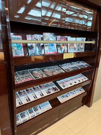 Small selection of newspapers and magazines 
