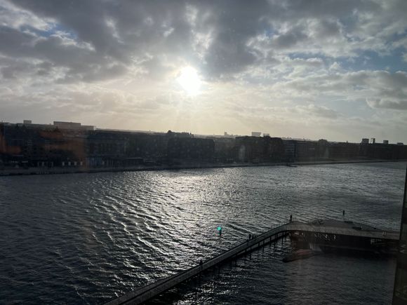 View from the room. Lots of people swimming in the water on Christmas to the left of where I took this picture.. on a 40 degree day with 25 mph winds.. very entertaining to watch