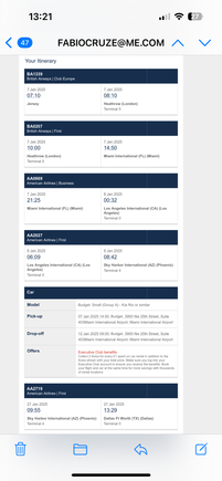 Would appreciate any thoughts on optimising this trip