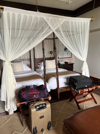 One bedroom of the cottage