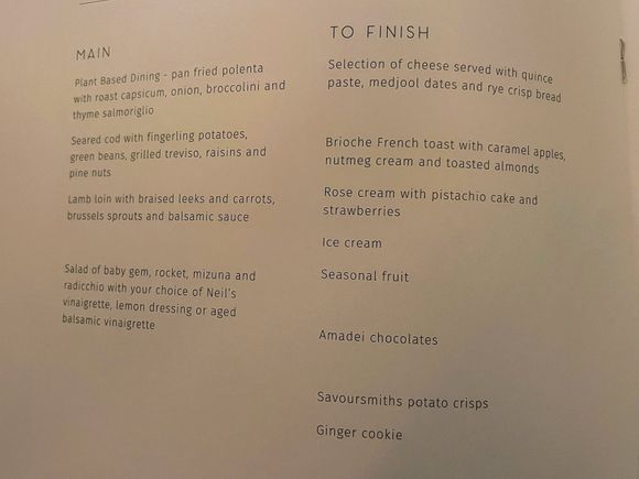 QF2 supper menu Jan 2023