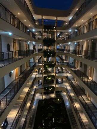 Atrium block 4 by night