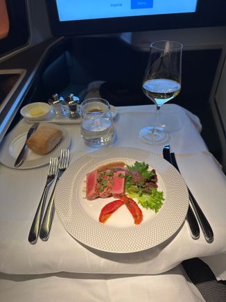 The tuna was nice and tender